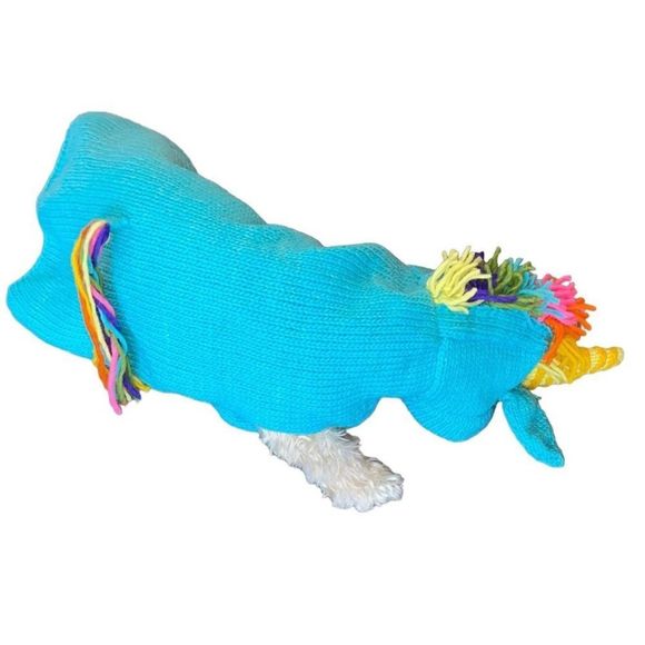 Hand Knit Custom Puppy Unicorn Sweater New - Picture 3 of 13